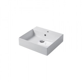 lavabo appoggio e sospeso cm 50x46 slim in ceramica